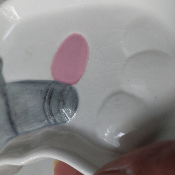 Vintage* Easter Rabbit 3-Section Ceramic Serving Plate - Picture 2 of 9